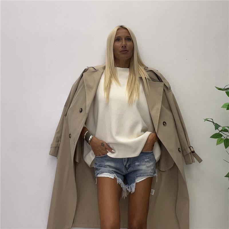 trench  lungo doppio petto basic